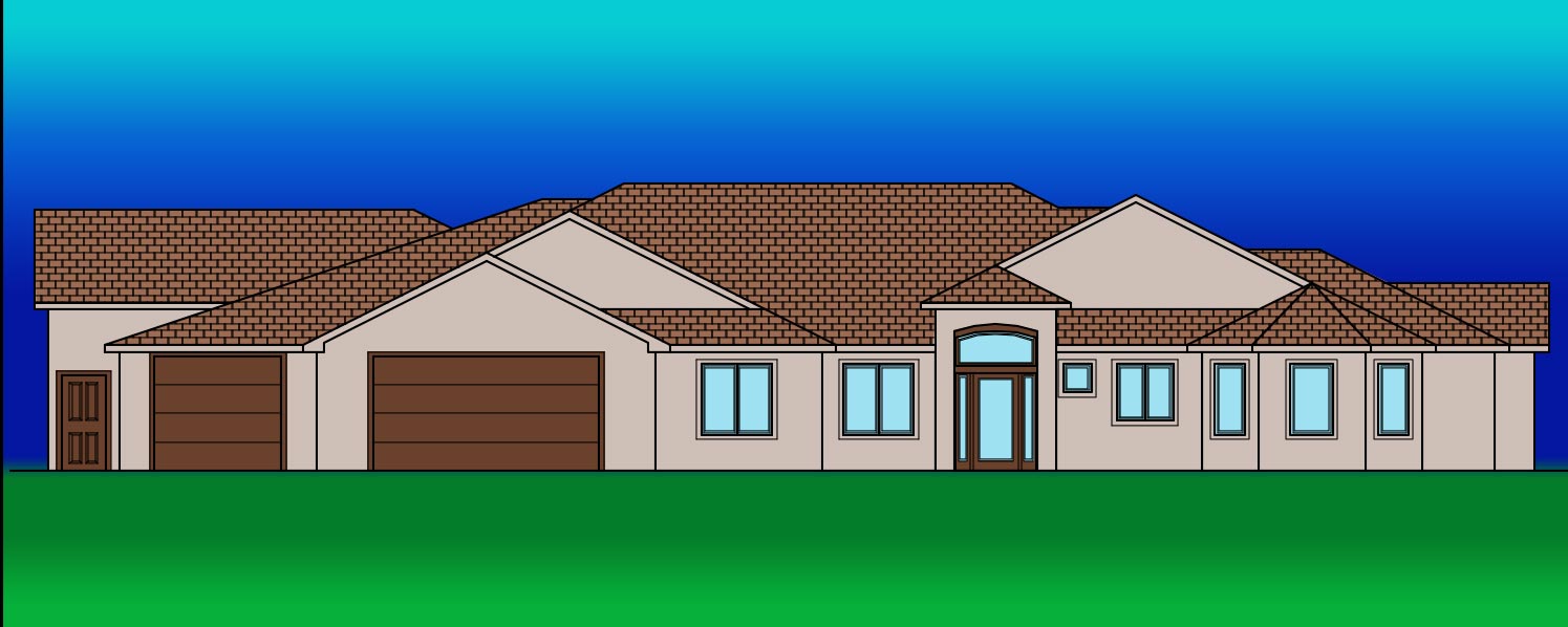 A6016-Barcelona-B-front-elevation-color