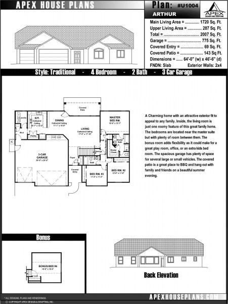 Arthur Floor Plan Elevation
